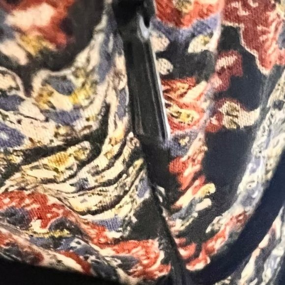 American Eagle Boho Chic Paisley Print Long Bell Sleeve  Dress Black: Size Large - Picture 5 of 6